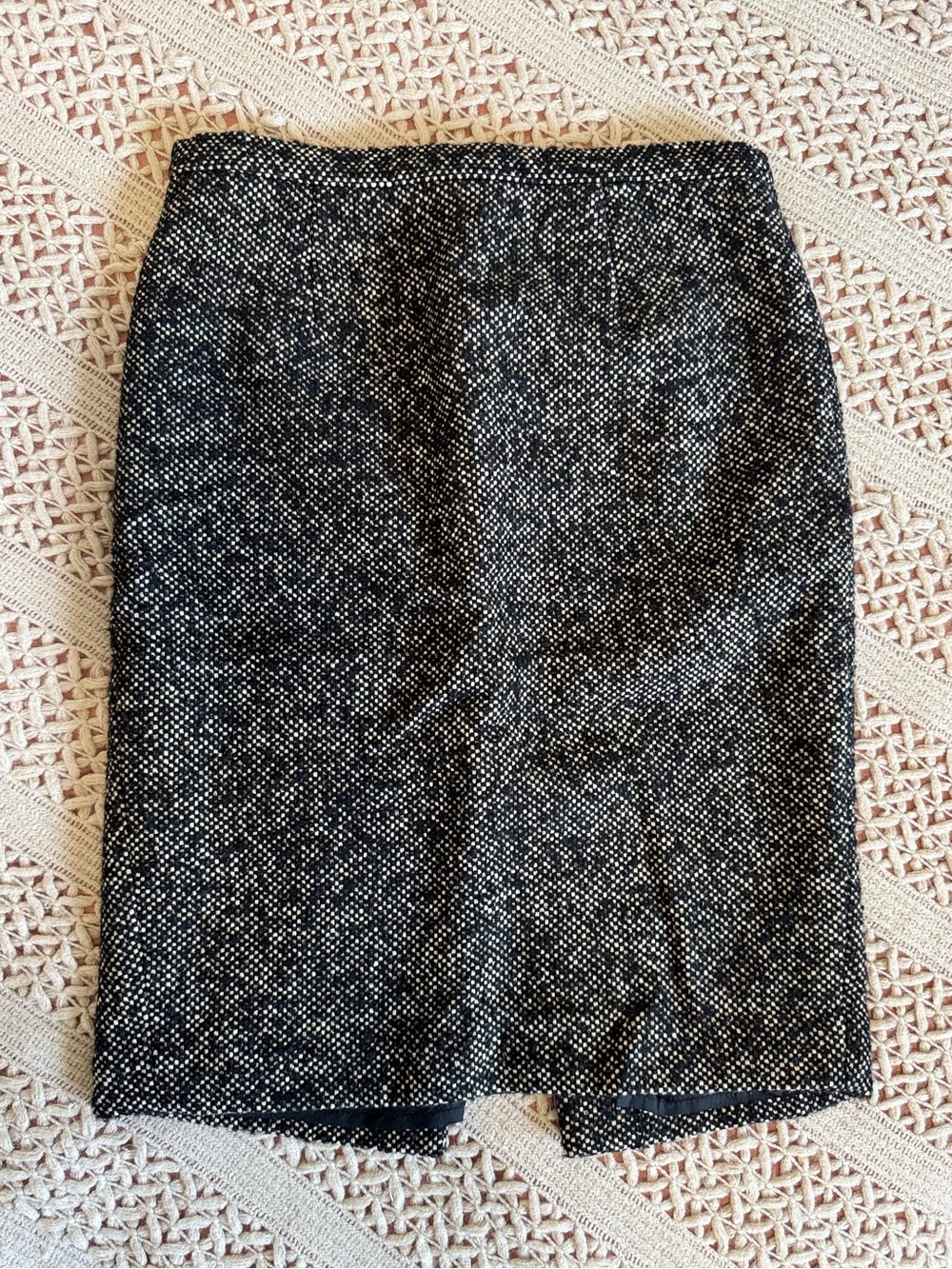 Michael Kors Classic Black Tweed Pencil Skirt